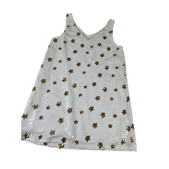 Dee Elly Women's Sequin Star V-Neck Sleeveless Shift Dress Size XL - Picture 2 of 8